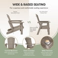 thumbnail image 3 of WestinTrends Dylan Outdoor Dining Chair – All-Weather Poly Lumber Adirondack Patio Chair, High Back, 330 lb Capacity, Weathered Wood, 3 of 14