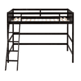 thumbnail image 4 of Tcbosik Loft Bed Twin Size with Ladder and Guardrail, Wood Bed Frame for Bedroom, Espresso, 4 of 9