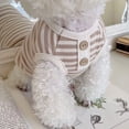 thumbnail image 2 of Nueva sudadera a rayas para perros, ropa para perros pequeños, ropa de verano para cachorros, chaleco suave para perros y gatos, disfraces para perros bichón y chihuahua, 2 of 5