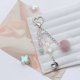 thumbnail image 4 of Fashionable Moon Sturdy Wool Bead Keychain Charm Pendant in Soft Macaron Shades for Bags Keys and Personalize Items Yellow, 4 of 4