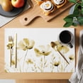 thumbnail image 2 of Yellow Flowers Placemats Set of 2, Watercolor Plants Non-Slip Place Mats Washable Table Mats for Kitchen Dining Table Decorations Indoor/Outdoor, 2 of 9