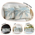 thumbnail image 5 of Throw Pillow Covers 12x20 Inch Inch Set of 2 Light Blue Palm Tree Decorative Pillow Covers Wood Grain Cushion Cover Pillowcase for Sofa Couch Bed Home Decor, 5 of 9