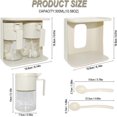 thumbnail image 2 of Glass Spice Container Set, 11.5 oz/300 ml with Lid and Spoon, Clear Glass Spice Jar, 2 Piece Spice Jar Set, For Kitchen Counter, Food Storage (White), 2 of 4