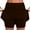 Brown, variant on ZZwxWA Womens Summer Skorts with Pockets Belly Control Plus Size Skirts for Women Solid Color High Waist Athletic Yoga Pants Skirt Shorts