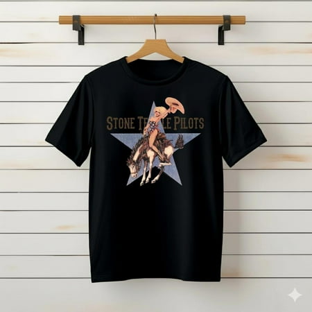 Stone Temple Pilots Cowgirl Riding Bronco###TeaBagTeaHouse, Unsiex Shirt