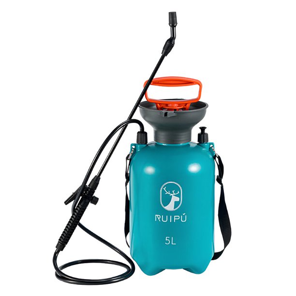 Rociador de jardín a presión con bomba portátil, césped de 1,32 galones/5L