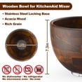 thumbnail image 5 of TOCOKEID 5 Qt Premium Wood Mixing Bowl, Compatible with KitchenAid 4.5-5 Qt Tilt-Head Stand Mixers, Natural Wooden Bowl, 5 of 8