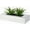 White, variant on Artificial Grass Fake Plant Rectangular Wooden Planter - Indoor Artificial Plants, Can Be Used as Desktop Centerpiece