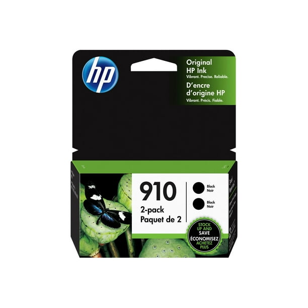 Hp 910 Black Original Ink 2 Cartridges 3jb40an Walmart Com Walmart Com