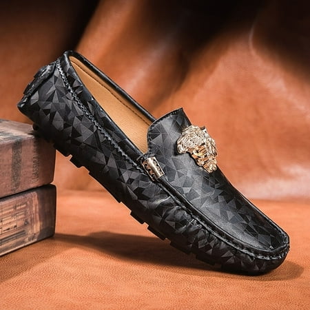 

Brand Casual Shoes High Quality Men s Leather Shoes Snake Pea Shoes Spring Summer Leather Ladies Moccasin Loafers