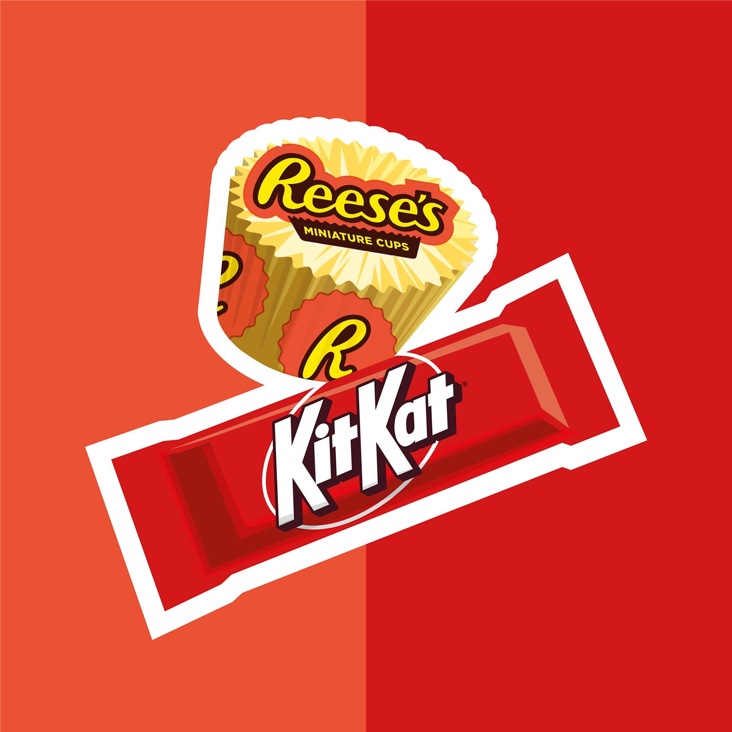 KIT KAT and REESE'S Miniatures Assorted Milk Chocolate Candy Party Pack, 30.04 oz