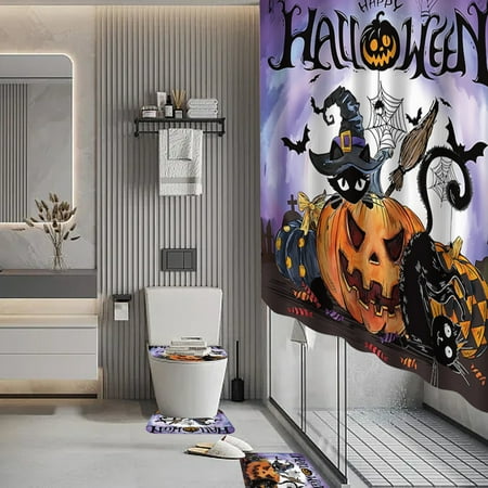 

Linjieee Bathroom Organizer Cabinet Bathroom Shelves Freestanding Bathroom Organizer under Paper Towels Select A Size Beach Towels Oversized Clear Bathroom Organizer Pumpkin Shower Curtain Mat