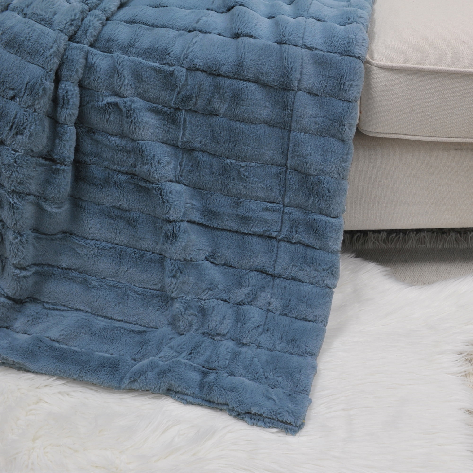 Home Soft Things Super Soft Decorative Throw Blanket - Blue Mirage - 50" x 60"