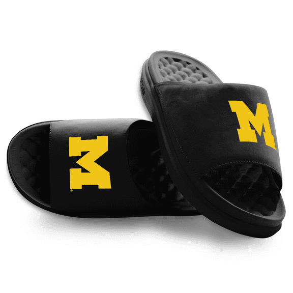 Unisex ISlide Black Michigan Wolverines Primary Motive Slide Sandals