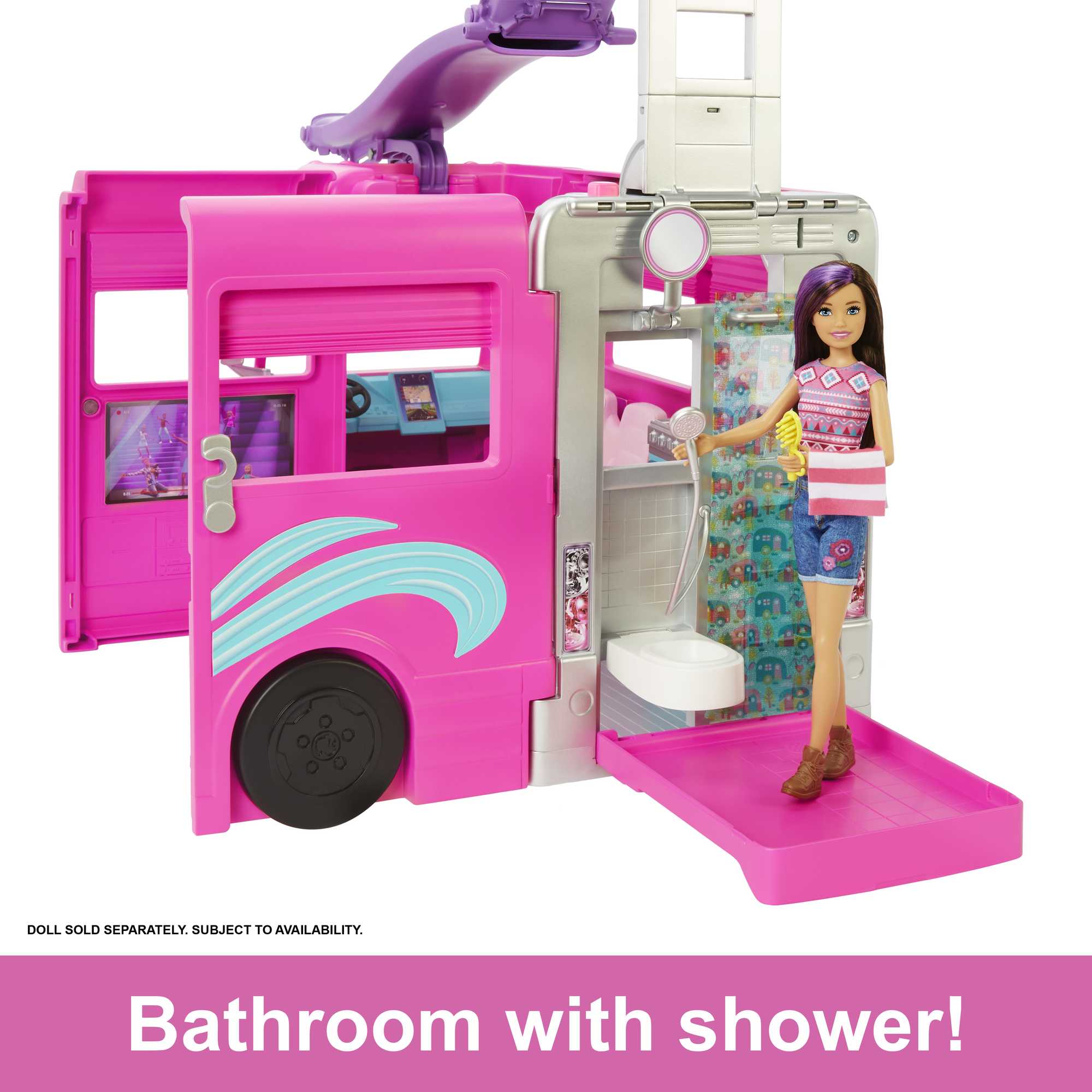 Barbie Doll DreamCamper Van Playset with Pets, Pool, Slide & Accessories, Toys For Ages 3 Years Old & up - image 5 of 9