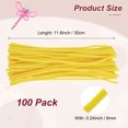 thumbnail image 3 of Uxcell 100-Pack Limpiapipas para Manualidades, 11.8" Varillas de Chenille para Arte/Festivales Ramo/Manualidades/Christmas/Proyectos DIY [Amarillo], 3 of 7
