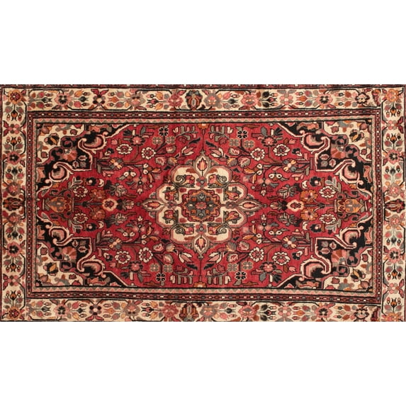 Ahgly Company Machine Washable Indoor Rectangle Traditional Saffron Red Area Rugs, 6' x 9'