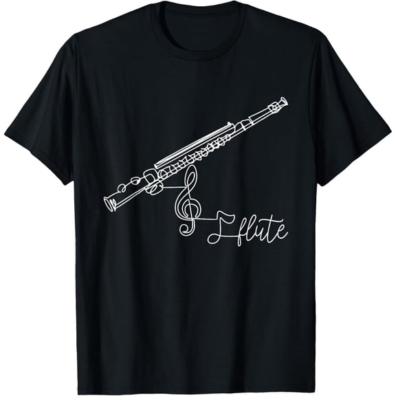 t-shirt Flute Player Flutist Marching Band Music Lover Musician T-Shirt mens,black,women,funny,journey,Crew Neck, Short Sleeve,custom clothing patterns.gift