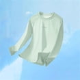 thumbnail image 4 of JOANKDMI Long Sleeve T-Shirts for Girl 9-10 Basic Solid Crewneck Pullover Tops Casual Activewear Athletic Shirts for School Running Sports Gym Outdoor Activities Spring Fall Wear, 4 of 7