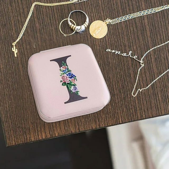 Sokhug Velvet Jewelry Box with Mirror, Compact Organizer with Multiple Compartments for Rings Earrings Necklaces Travel Storage