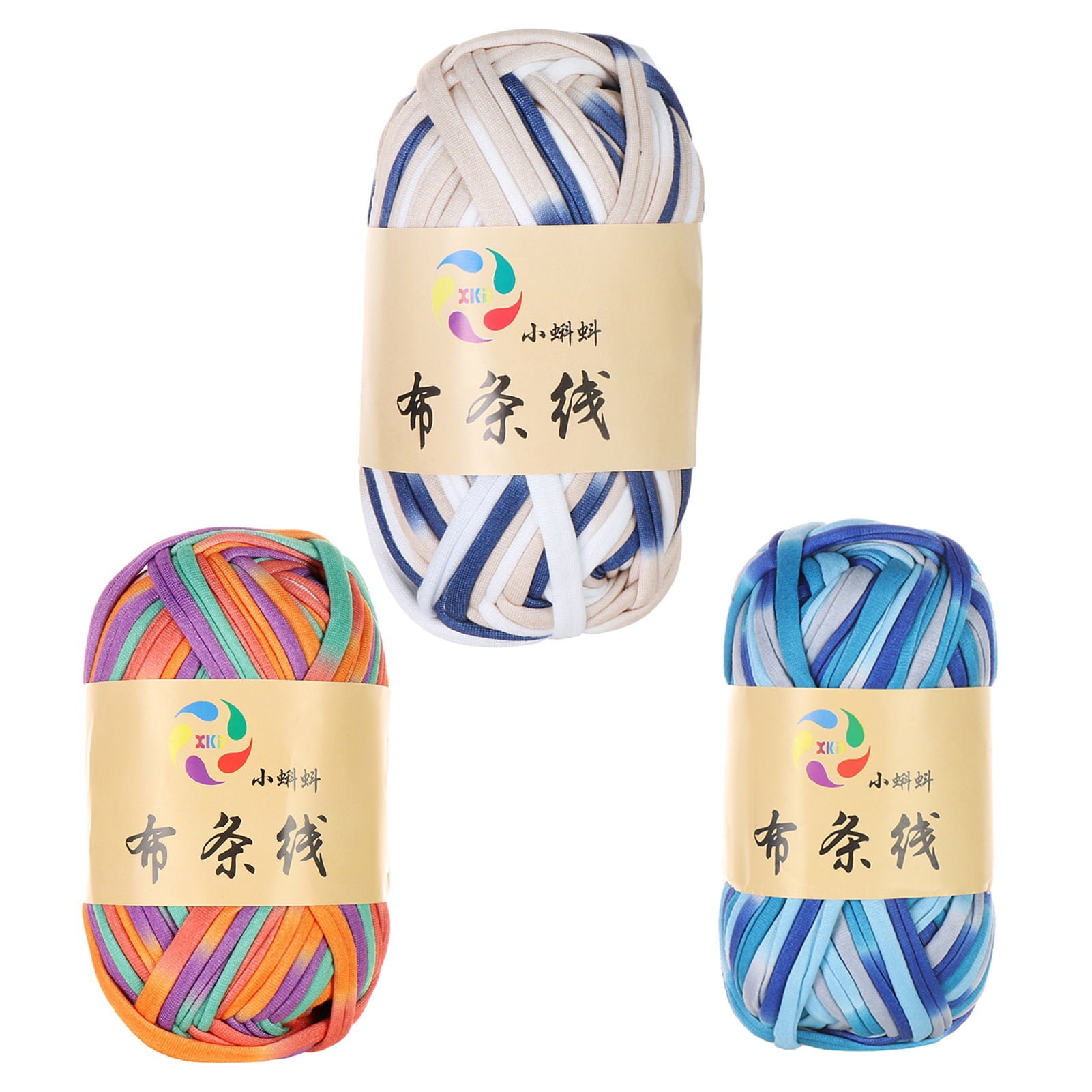 FaLX 3 Rolls Knitting Yarn Fabric Cloth TShirt Carpet Handmade