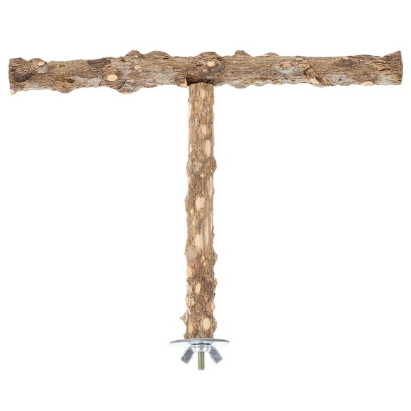 KAKOWELY Branch Bird Perch Wood Parrot Perch Stand Parrot Chewing Toy Parrot Perch Molar Stick Parrot Cage Supply7.87"X6.3"X1.18"
