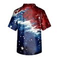 thumbnail image 6 of 250 Anniversary Usa Scrub Shirts Men Short Sleeve V-Neck Patriotic Printed Daily Celebration Shirts Comfy Summer Casual Tees with Pockets,3XL,#01 Dark Blue, 6 of 6