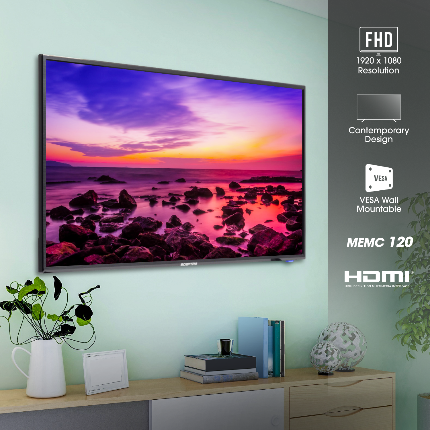 Sceptre 40" Class FHD (1080P) LED TV (X405BV-FSR) - image 2 of 11