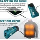 thumbnail image 4 of Power Reemplazo de Fuente para Batería Bosch 10.8V/12V, Puerto USB y Toma DC 12V Adaptador de Batería Portátil con Calefacción Tipo Chaqueta, 4 of 7