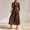 Coffee, variant on Women's 2-Piece Linen Blend Outfit Set V-Neck Button Front Blazer and Wide Leg Cropped Pants Casual Workwear Set for Spring Summer(Black,S)