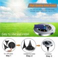 thumbnail image 2 of Paquete de 8 luces solares de disco, 8 luces LED solares para suelo, para exteriores, de acero inoxidable, impermeables, para pasarelas, caminos, césped, patios y jardines, 2 of 8