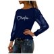 thumbnail image 5 of TaTaai Women's Valentine Heart Print Sheer Mesh Long Sleeve Blouse, Valentine's Day Gift, Casual Stylish Round Neck Top Gift, 5 of 7