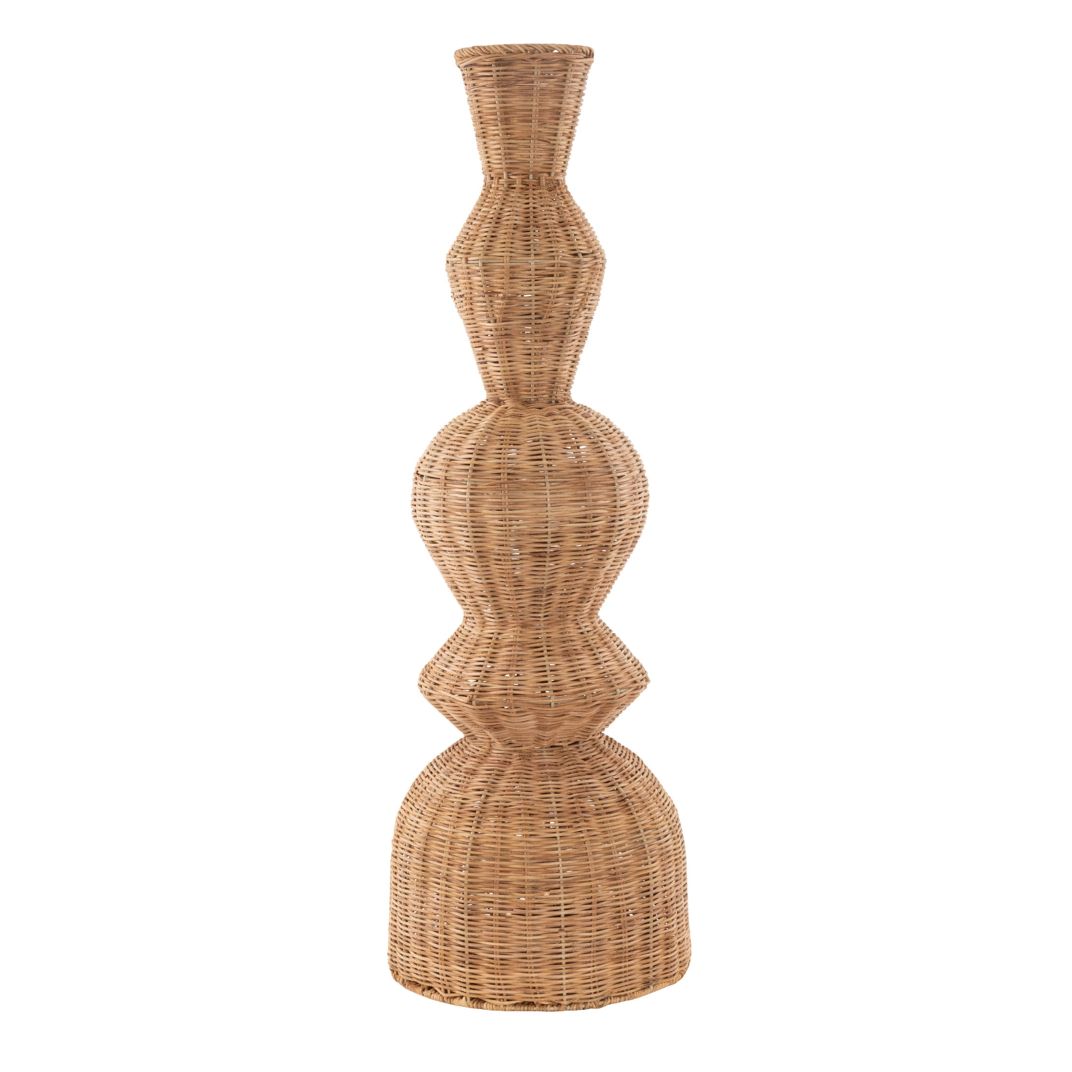 DecMode 36" Handmade Wrapped Brown Seagrass Vase