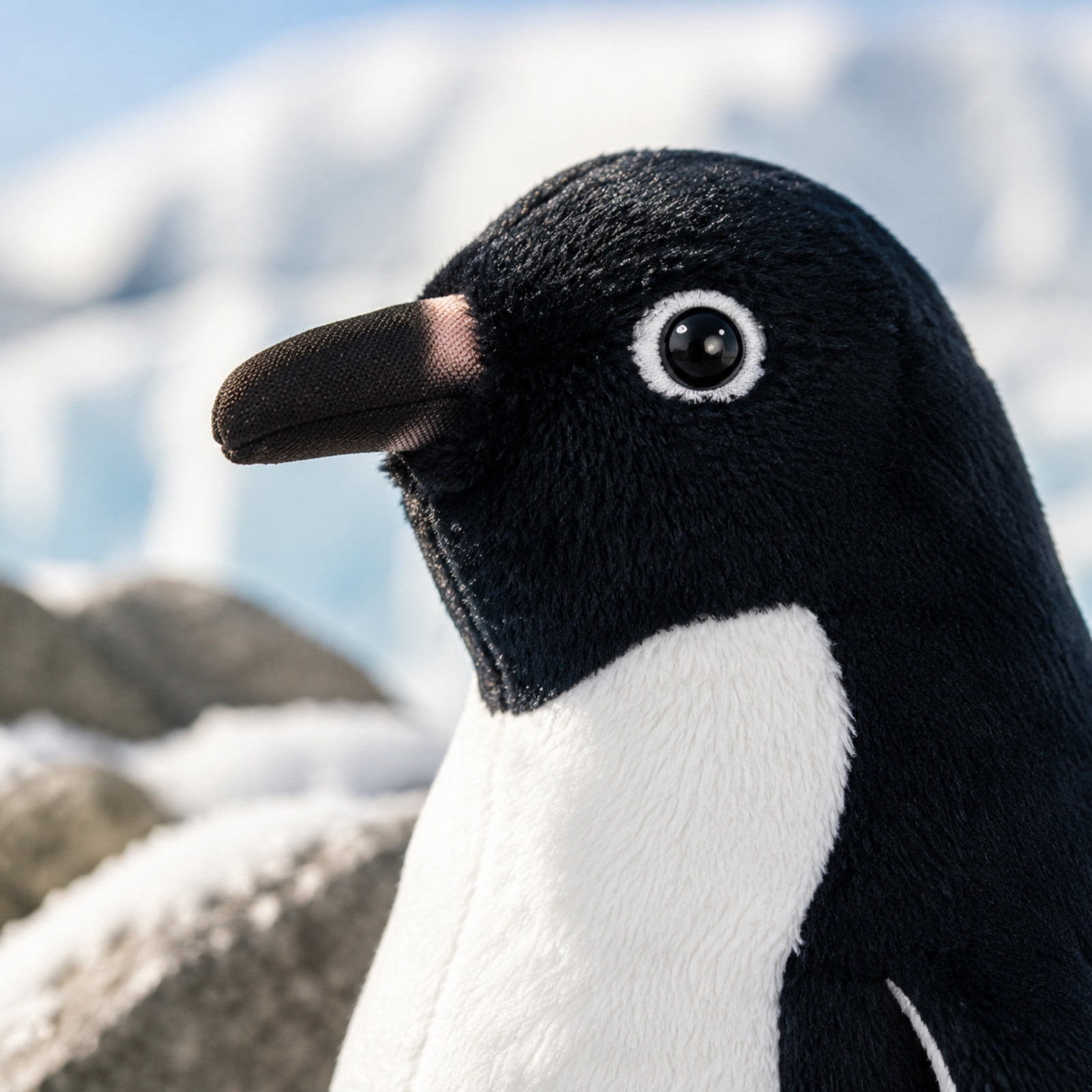 MAOWO Planet Realistic Adélie Penguin Plush Toy, Weighted Base Stuffed Marine Bird with Upright Standing Posture, 30 cm / 12 in