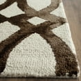 thumbnail image 4 of Safavieh Dip Dye Rosanne Distressed Area Rug, Ivory/Chocolate, 7' x 7' Square, 4 of 11