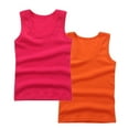 thumbnail image 2 of Danhjin 2 Pack Basic Tank Tops for Boys Girls Toddlers Summer Spring Crew Neck Tops Undershirt Solid Color Cute Sleeveless Casual Comfy Going Out Tops for Kids Unisex, 2 to 14T, 2 of 3