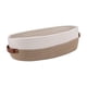 thumbnail image 4 of Cesta de almacenamiento tejida con cuerda de algodón, cesta de baño sencilla con asas para Caqui y blanco, 4 of 9