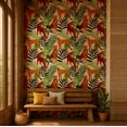 thumbnail image 2 of S4Sassy Wild Jungle Animals Wallpaper - Jungle Removable Wall Covering, 25" X 120" Self-Adhesive Vinyl Walls Paper, Decorative Wallwrap, Easy Diy Walls Covering For Bedroom, Living Room - Green, 2 of 8