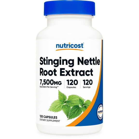 Nutricost Stinging Nettle Root Extract 7500mg, 120 Capsules - Vegetarian Friendly Supplement