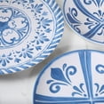 thumbnail image 3 of 12-Piece Melamine Dinnerware Set with Blue Floral Embossed Design,  & Lightweight for Indoor/Outdoor Use, 3 of 7
