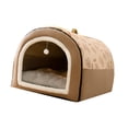 thumbnail image 3 of Casa para perros, tienda para perros, refugio para mascotas, nido suave y cálido, cama para perrera para suelo al aire libre, invierno, 3 of 9
