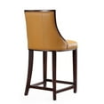 thumbnail image 4 of Manhattan Comfort Fifth 26" Faux Leather Counter Stool in Camel Brown/Walnut, 4 of 5