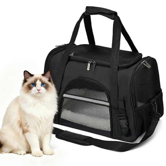 Pet Carrier, Cat Carrier, Cat Cage, Portable Pet Carriers Travel Bag, Folding Pet Cage with Removable Washable Soft Mat