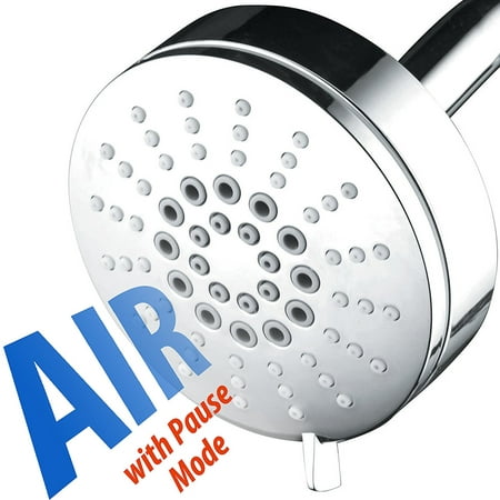 AirJet-300 High Pressure Luxury 6-setting Shower Head with High-Velocity Flow Accelerator(TM) Hydro-Engine for More Power with Less Water! Full Chrome