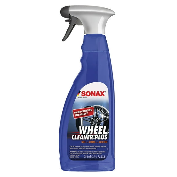 SONAX Wheel Cleaner Plus - Non-Acid Wheel Cleaner - Color Changing, Safe on all Rims (Chrome, Alloy, Dipped, Ceramic)