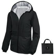 SaphiRose Rain Jacket Women Waterproof Raincoat Packable Hooded Windbreaker