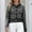 Black, variant on Sweaters for Women Fashionable Women's Checkered Printed Pearl Button Pocket Casual Knitted Sweater Cardigan Top Cardigan for Women Cardigan for Women