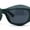 Dark Green - Black, variant on Runway Trend Exaggerated 90s Plastic Wrap Sport Plastic Sunglasses All Black