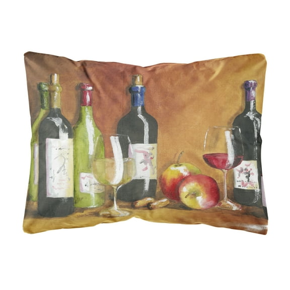 Carolines Treasures TMTR300APW1216 Wine by Malenda Trick Canvas Fabric Decorative Pillow, 12H x16W, multicolor