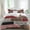 Red, Brown, Black, White, variant on Animal Fur Print Set of 4 Bedding Quilt Covers, Green Giraffe Zebra Striped Abstract 4-Piece Bed Sheet Set with Extra Soft Bed Sheets Quilt Cover Pillowcase, Full